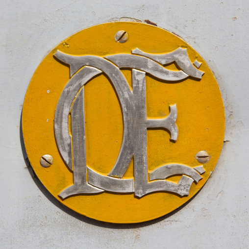 Logo Plate On A Chemin De Fer Ethiopien Train In Dire Dawa Station, Ethiopia