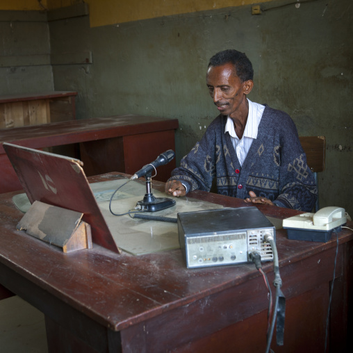Portrait Of Dire Dawa Train Station Deputy Manager Inside His Office, Ethiopia