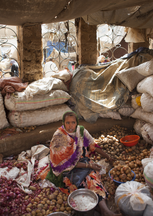 Portrait Of A Woman Seller In The Market, Dire Dawa, Ethiopia