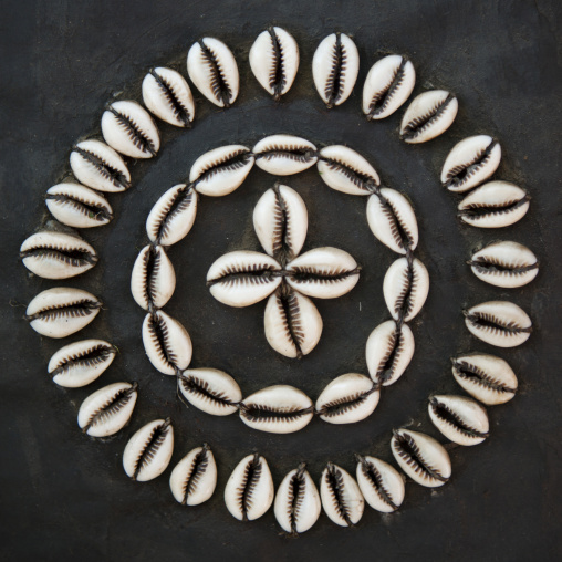 Close-up On A Detail Of A House Decoration Made Out Of Leather And Shells In Karrayyu Tribe, Metehara, Ethiopia