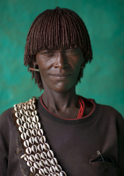 Ochred Hair Banna Woman Portrait Ethiopia