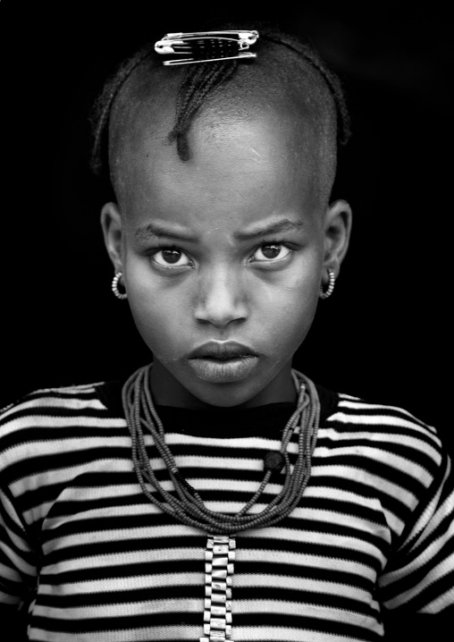 Little Banna Girl Portrait Ethiopia