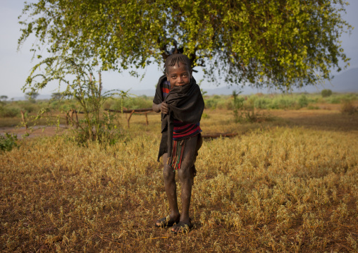 Bana Child Standing In The Nature Ethiopia