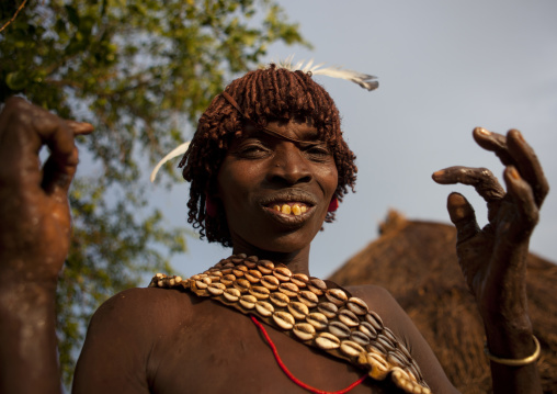 Man From Bana Tribe Jumping Ceremony Ethiopia