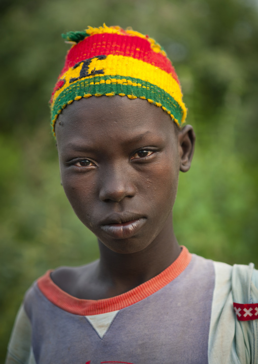 Beautiful Eyed Young Boy Portrait Omo Valley Ethiopia