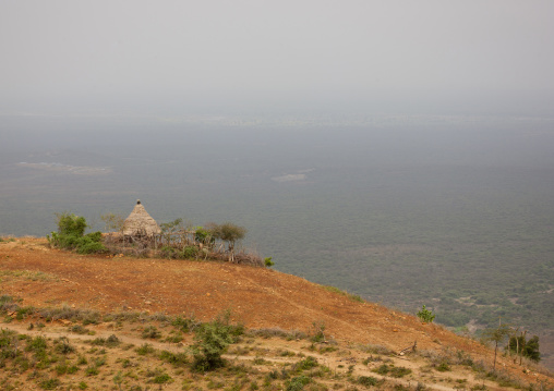 An Isolated Hut Near Konso Village On Top Of A Mountain Beautiful View Omo Valley Ethiopia