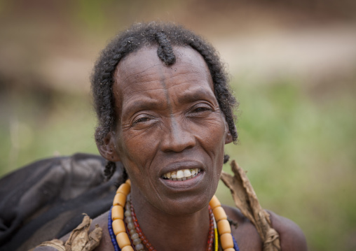 Senior Konso Woman Portrait Omo Valley Ethiopia