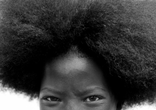Hairy Konso Girl Eyes And Forehead Tough Look Ethiopia