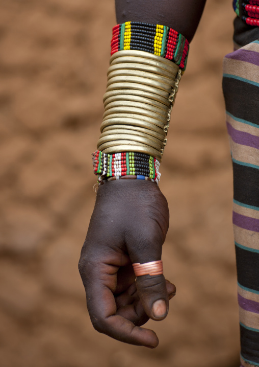 Detail Of Hamer Woman Bracelets  Omo Valley Ethiopia