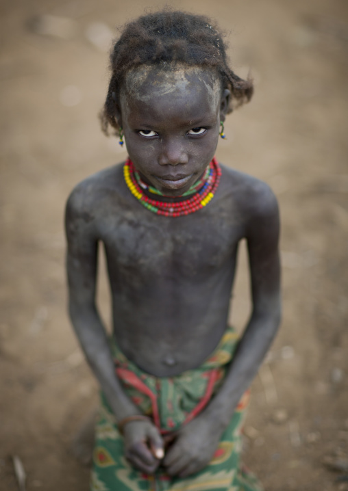Young Dassanech Girl With Persuasive Look Omo Valley Ethiopia