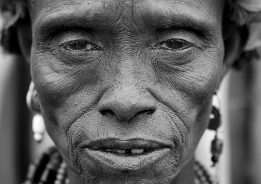 Sad Look Dassanech Woman Portrait Omorate Ethiopia
