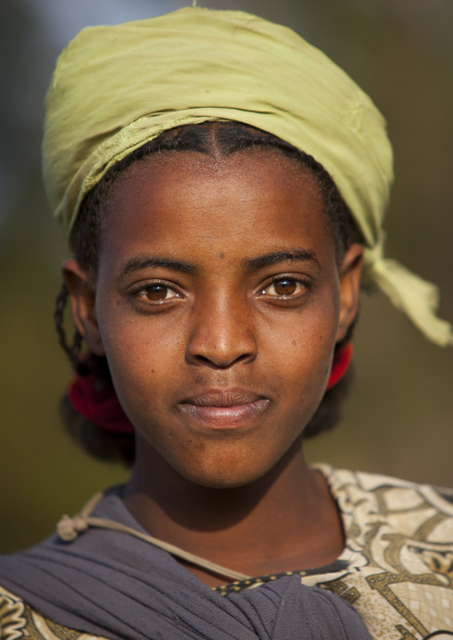 Portrait Of A Smiling Oromo Tribe Girl, Dire Dawa, Ethiopia