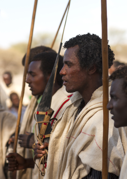 Young Karrayyu Tribe Men During Gadaaa Ceremony, Metahara, Ethiopia