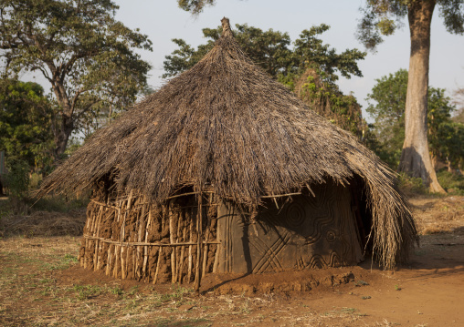Anuak Traditional Hut In Abobo, The Former Anuak King Village, Gambela Region, Ethiopia