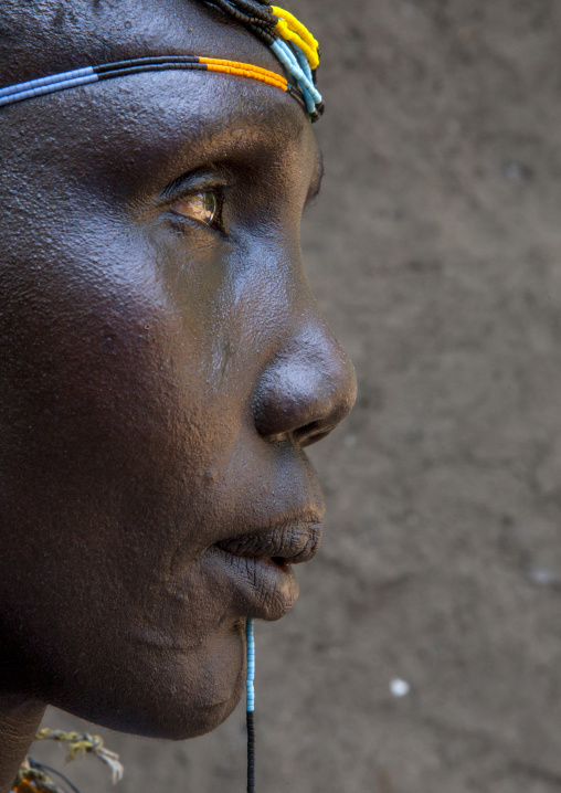 Profile Of A Woman From Anuak Tribe, Gambela, Ethiopia