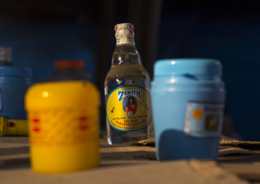 Parraffin Bottle In A Market, Gambela, Ethiopia
