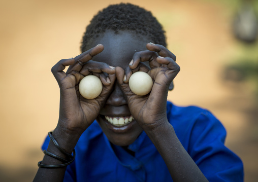 Anuak Tribe By Playing With Eggs, Gambela, Ethiopia