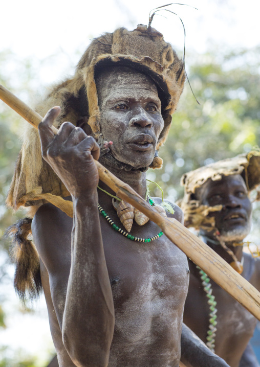 Mr Umot Abula From Anuak Tribe In Traditional Clothing, Gambela, Ethiopia