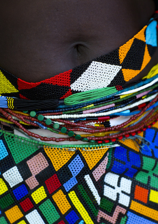 Woman From Anuak Tribe In Traditional Clothing, Gambela, Ethiopia
