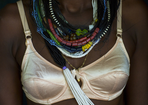 Woman From Anuak Tribe In Traditional Clothing, Gambela, Ethiopia