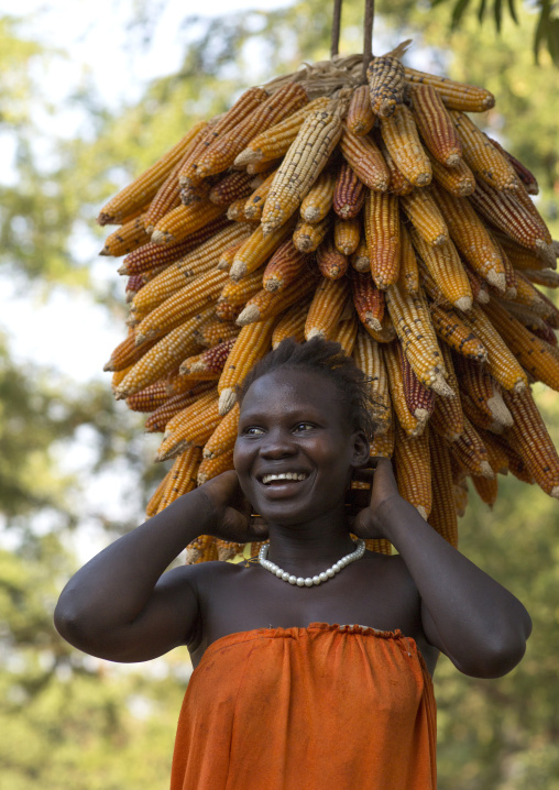 Anuak Woman With Corns In Abobo, The Former Anuak King Village, Gambela Region, Ethiopia