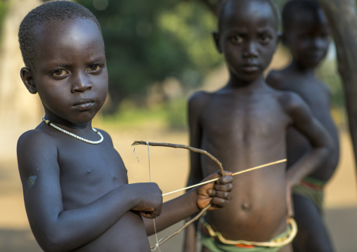 Anuak Children In Abobo, The Former Anuak King Village, Gambela Region, Ethiopia