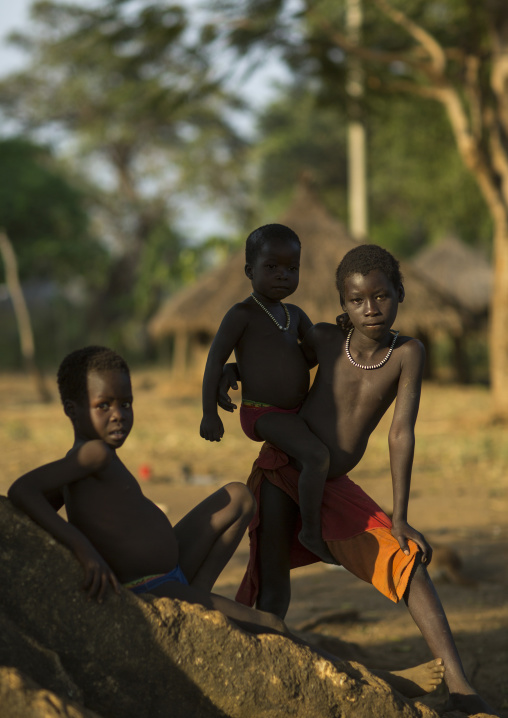 Anuak Children In Abobo, The Former Anuak King Village, Gambela Region, Ethiopia