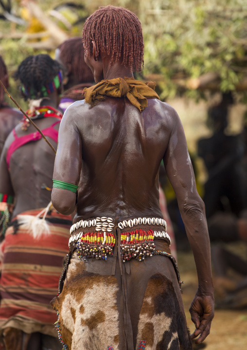 Bashada Tribe Woman Whipped During A Bull Jumping Ceremony, Dimeka, Omo Valley, Ethiopia
