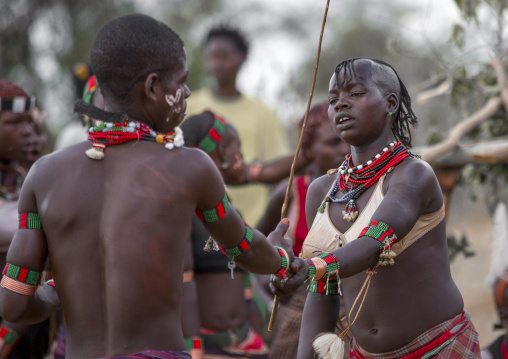 Bashada Tribe Women Whipped During A Bull Jumping Ceremony, Dimeka, Omo Valley, Ethiopia