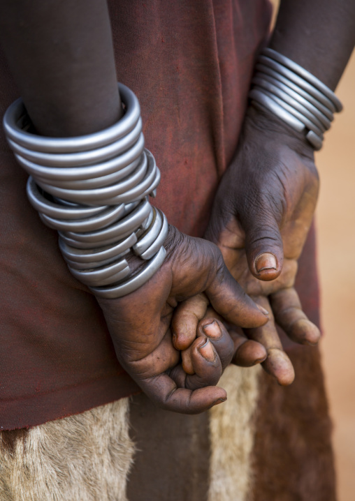 Bashada Tribe Woman Hands During A Bull Jumping Ceremony, Dimeka, Omo Valley, Ethiopia