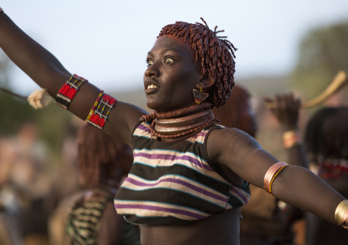 Bashada Tribe Women Whipped During A Bull Jumping Ceremony, Dimeka, Omo Valley, Ethiopia