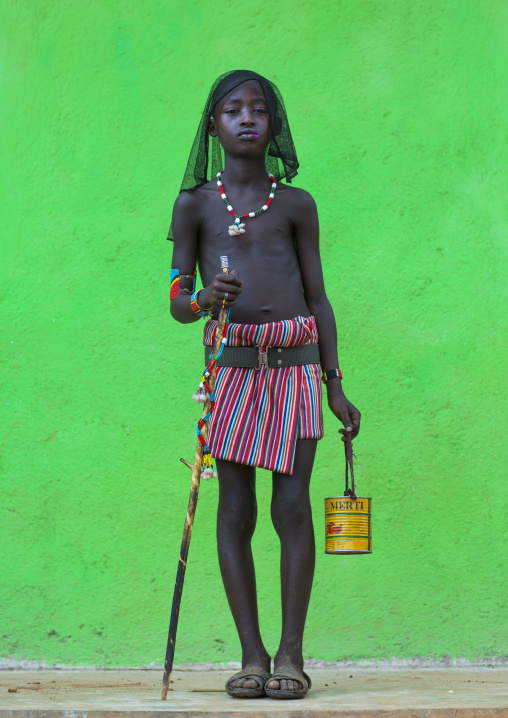 Young Maze Hamer Tribe Whipper, Key Afer, Omo Valley, Ethiopia