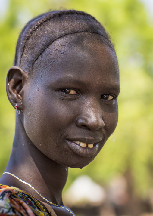 Anuak Tribe Woman With Nice Hairstyle, Gambela, Ethiopia