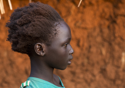 Majang Tribe Girl With Traditional Hairstyle, Kobown, Ethiopia