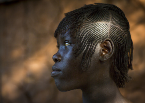Miss Betelem, Majang Tribe Woman With Traditional Hairstyle, Kobown, Ethiopia