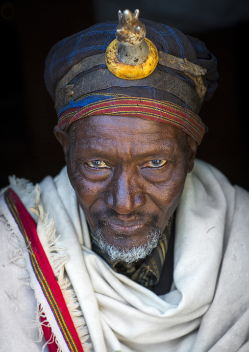 Mr Kalache Doyo, Abagada, Borana Tribe With A Phallic Kallaacha On His Forehead, Ola Alakadjilo, Ethiopia