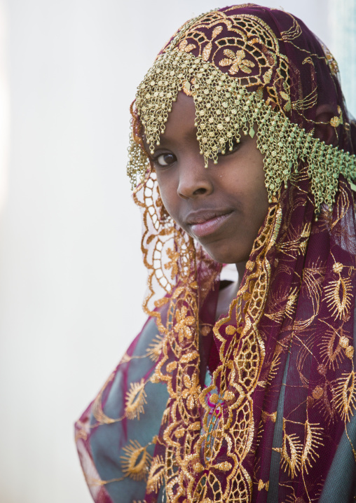 Miss Fayo, An Harari Girl In Traditional Costume, Harar, Ethiopia