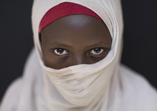 Afar Tribe Woman With Face Veiled, Afambo, Afar Regional State, Ethiopia