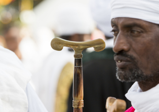 Ethiopian Orthodox Priest Celebrating The Timkat Epiphany Festival, Lalibela, Ethiopia