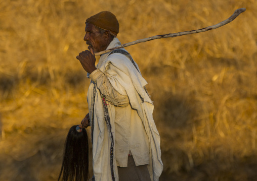 Pilgrim At Timkat Festival, Lalibela, Ethiopia
