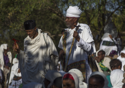 Ethiopian Orthodox Priest Celebrating The Timkat Epiphany Festival, Lalibela, Ethiopia