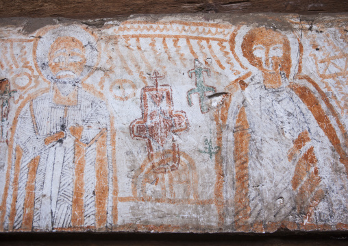 Mural Painting In Yemrehana Krestos Rock Church, Lalibela, Ethiopia