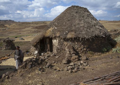 Traditional Houses In The Ethiopian Highlands, Lalibela, Ethiopia