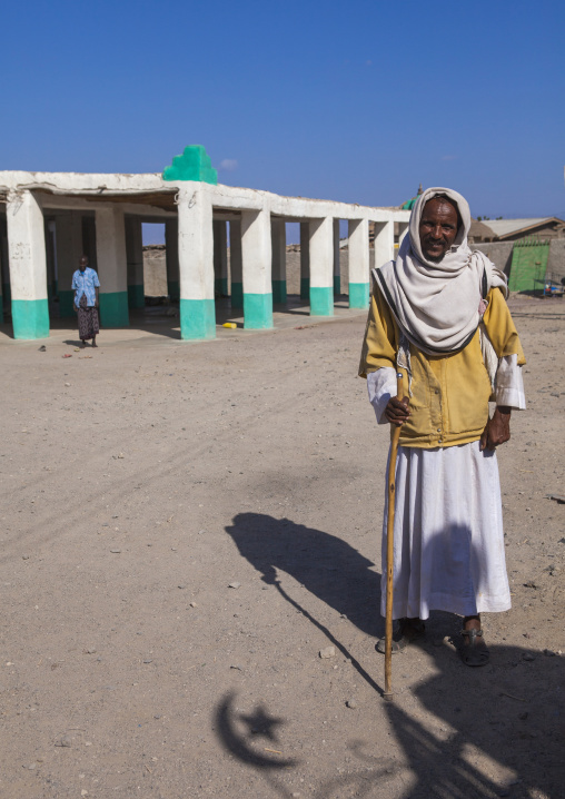 Old Man In Front Of The Big Mosque, Assaita, Afar Regional State, Ethiopia