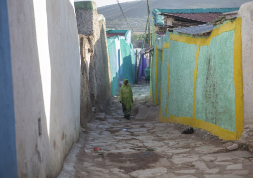 People Walking In The Narrow Streets Of The Old Town, Harar, Ethiopia