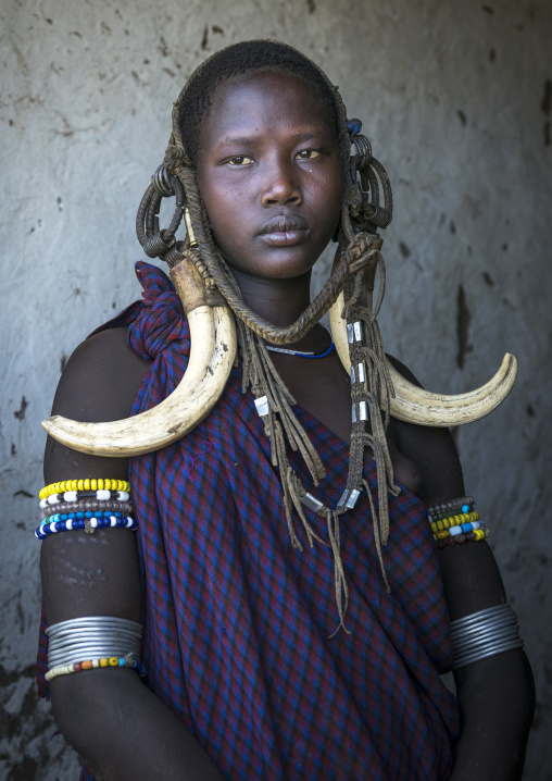 Miss Gnakaman Ailu, Mursi Tribe, Hail Wuha Village, Omo Valley, Ethiopia