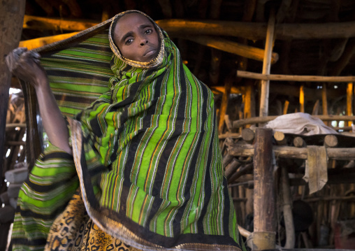 Afar Woman Inside A Mill, Afambo, Ethiopia