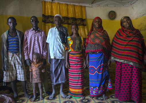 Fatouma Mahammed From Afar Tribe With Her Family, Afambo, Ethiopia