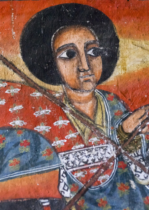Painting Of St George In Ora Kidane Merhet Church, Bahir Dar, Ethiopia