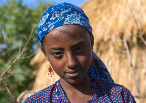Portrait of an oromo young woman, Amhara region, Artuma, Ethiopia